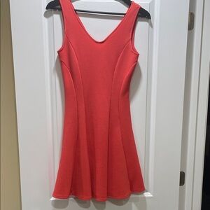 Chic Coral Sleeveless Mini Dress